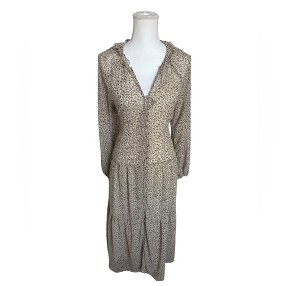ASTR The Label Floral Brown Long Sleeve Maxi | MEDIUM - Picture 1 of 8